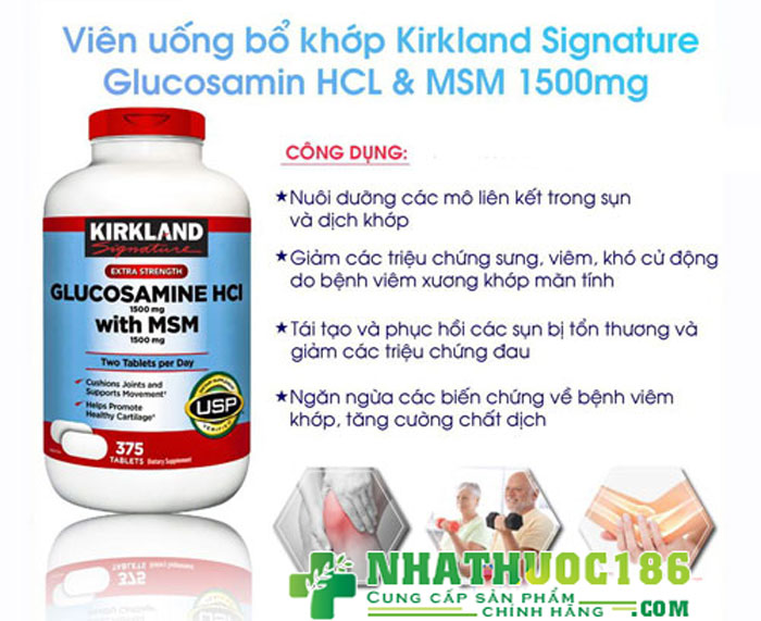 Công dụng glucosamine hcl with msm
