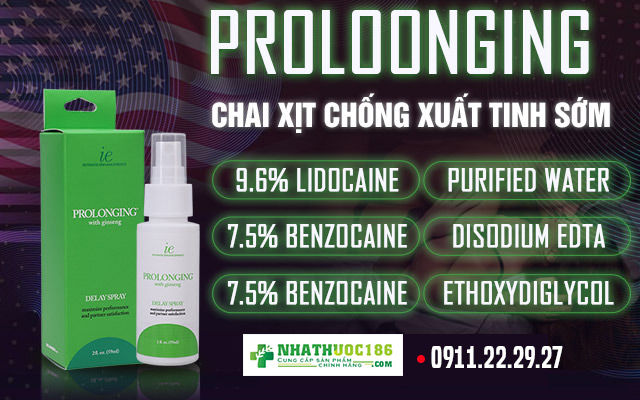 Thành phần Proloonging Delay Spray For Men