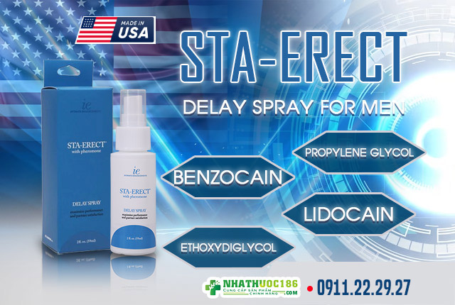 Thành phần của Sta-Erect Delay Spray For Men