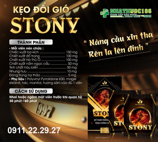 thành phần kẹo ngậm stony