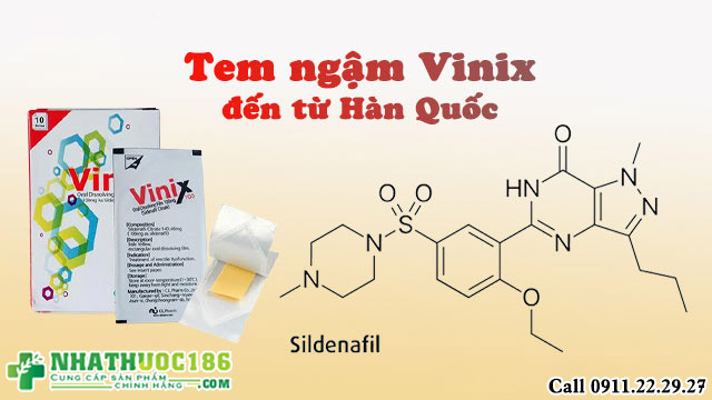 thành phần tem ngậm vinix