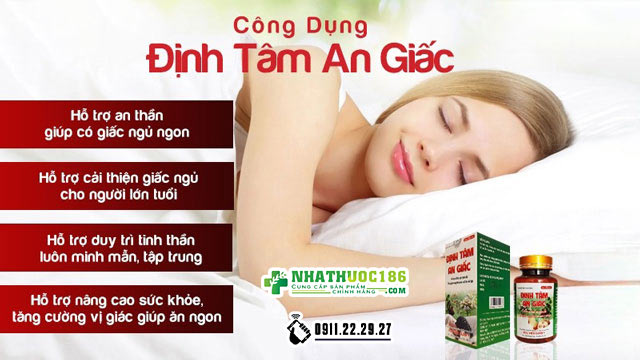 định tâm an giấc công dụng