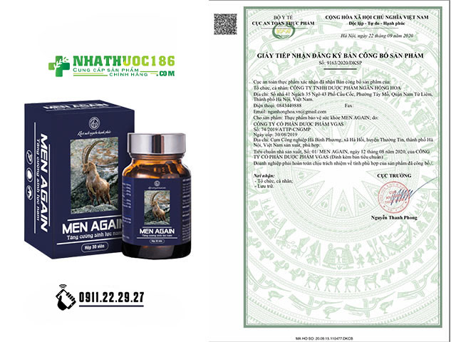 men again chứng nhận