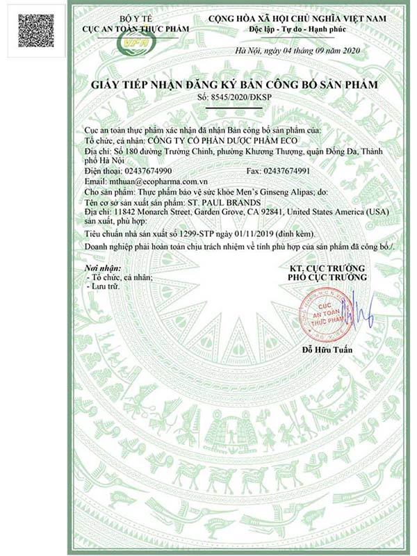 alipas chứng nhận