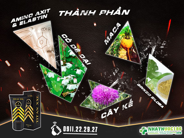 Thành phần của sản phẩm Titan XXL