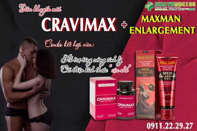 giới thiệu sản phẩm combo cravimax maxman enlargement