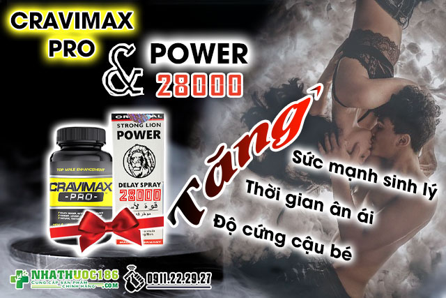 công dụng cravimax pro và power 28000