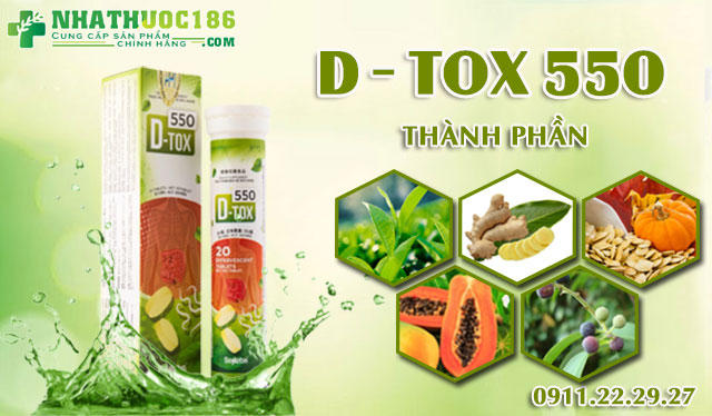 thành phần có trong sản phẩm d tox 550