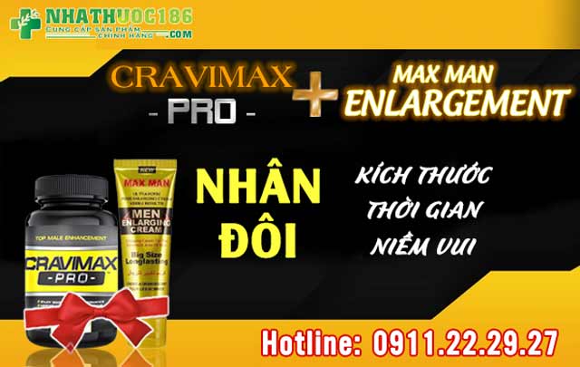 Sử dụng x2 sản phẩm Maxman Enlargement & Cravimax Pro