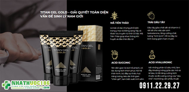 thành phần có trong sản phẩm titan gel gold