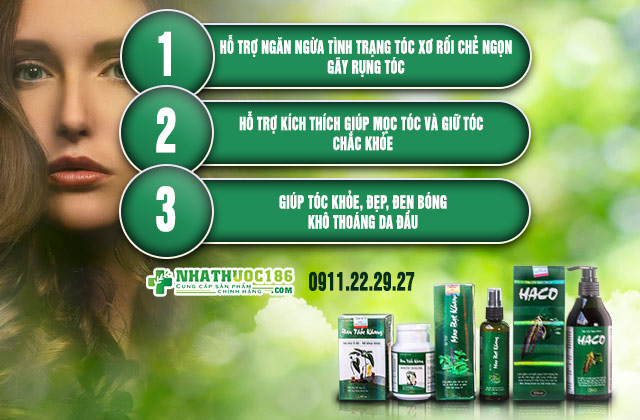 Công dụng của bộ ba sản phẩm Tóc Haco