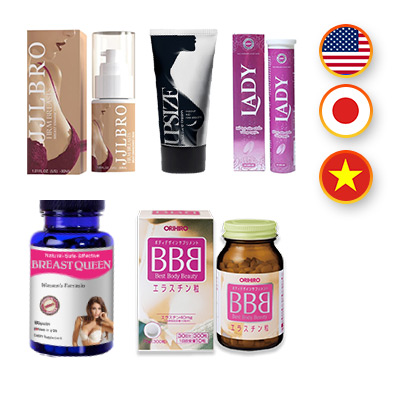 danh mục sản phẩm hỗ trợ tăng vòng một, nở ngực