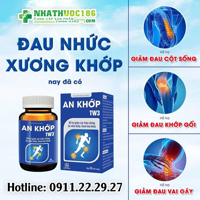 Công dụng của viên uống giảm đau khớp An Khớp TW3