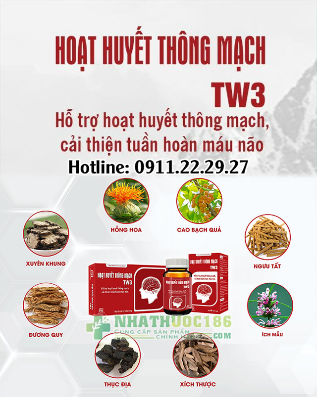 Hoạt Huyết Thông Mạch TW3: Hỗ Trợ Tăng Cường Tuần Hoàn Máu