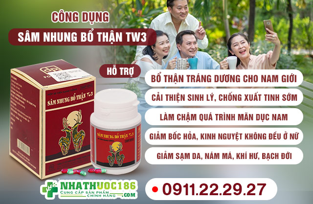 Công dụng của Sâm Nhung Bổ Thận TW3