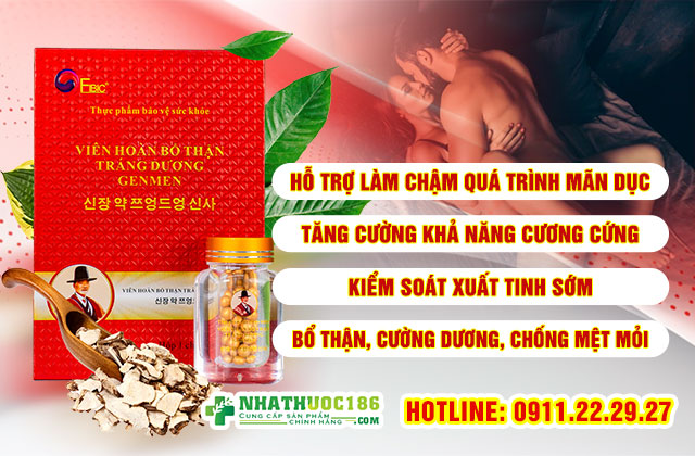 Công dụng của viên hoàn Genmen bổ thận tráng dương