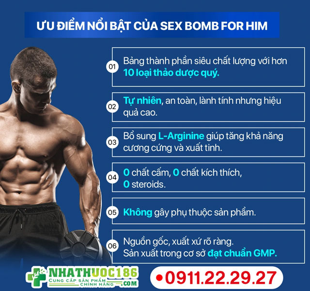 Ưu điểm vượt trội của Sex Bomb For Him
