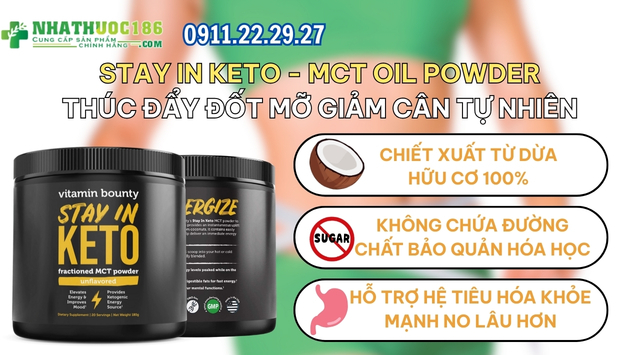 thành phần của Stay In Keto MCT Oil Powder