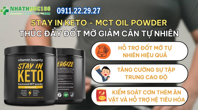 Công dụng của Stay In Keto MCT Oil Powder