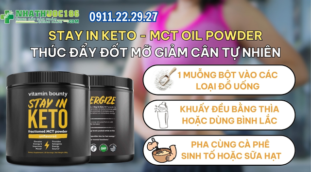 Hướng dẫn sử dụng Stay In Keto MCT Oil Powder