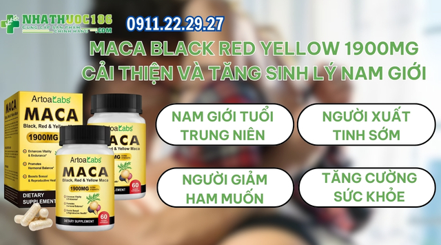 Maca Black Red Yellow 1900mg là gì?