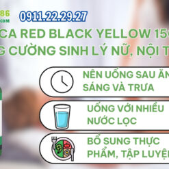 Hướng dẫn dùng Maca Red Black Yellow 1500mg
