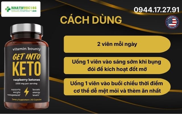 Công thức sử dụng Get Into Keto để đạt hiệu quả