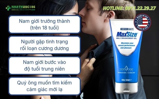 Đối tượng sử dụng Swiss Navy MAX Size Cream