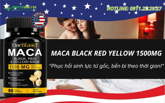 Giới thiệu về Maca Black Red Yellow 1500mg