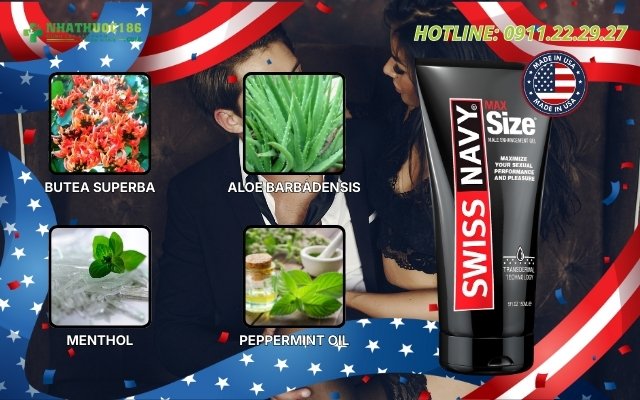 Thành phần có trong SWISS NAVY MAX Size Male Enhancement Gel
