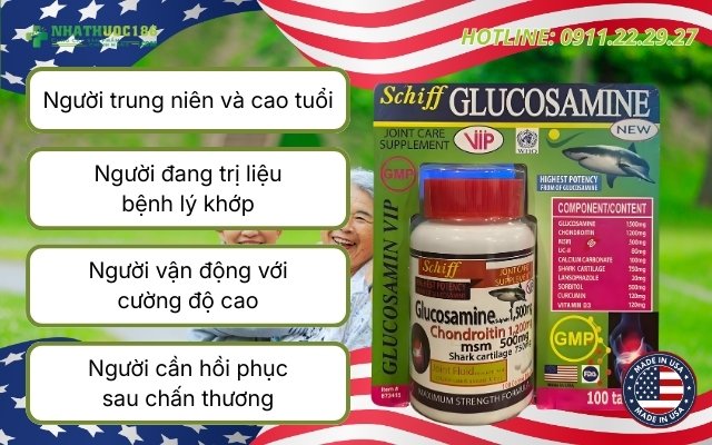 Đối tượng sử dụng Glucosamin Schiff 1500Mg 100 viên