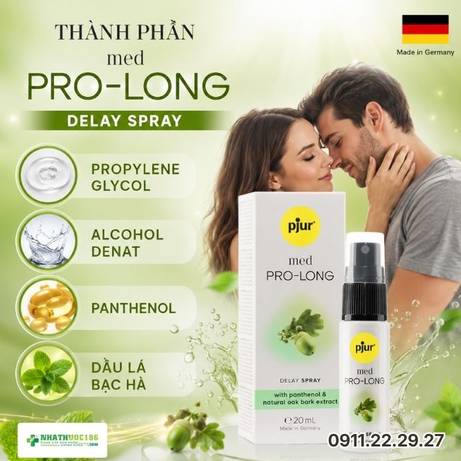 Thành Phần Lành Tính Của Med PRO-LONG Delay Spray