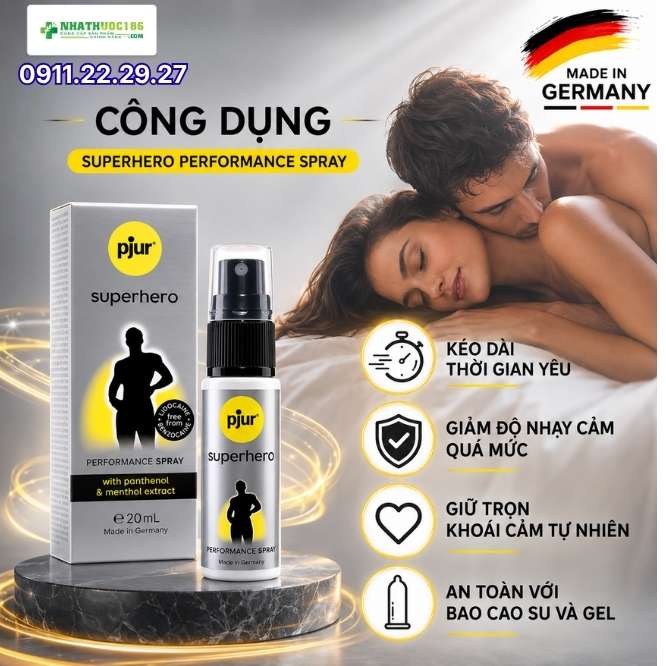 5 Công Dụng Của Xịt Chống Xuất Tinh Sớm Superhero Performance Spray