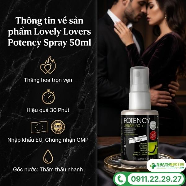 Giới thiệu sản phẩm Lovely Lovers Potency Spray 50 ml