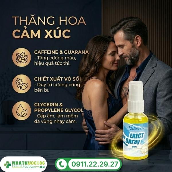 Thành phần tự nhiên trong nước xịt Erect Spray 50ml