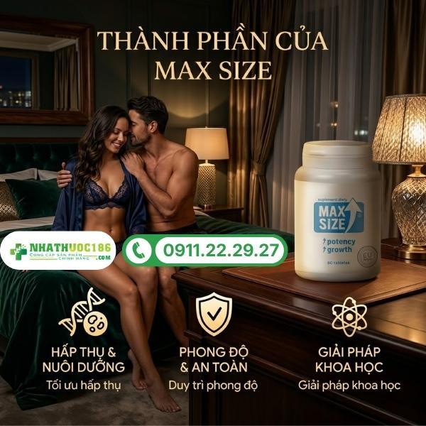 Thành phần tự nhiên trong viên uống MAX SIZE