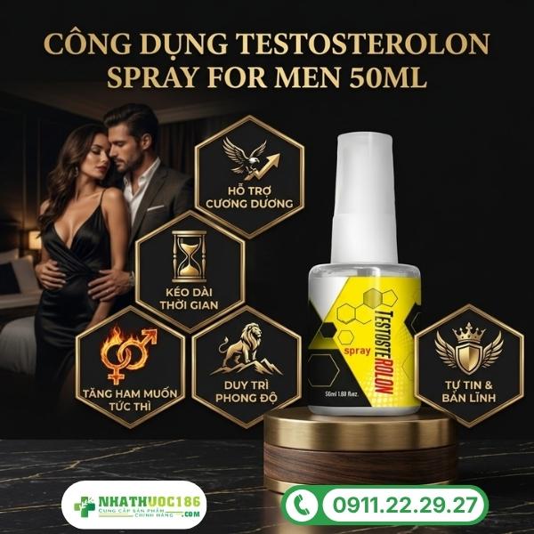 Công dụng vượt trội của nước xịt Testosterolon Spray For Men 50ml