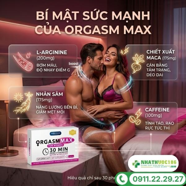 Thành phần tự nhiên trong viên uống Orgasm Max For Women
