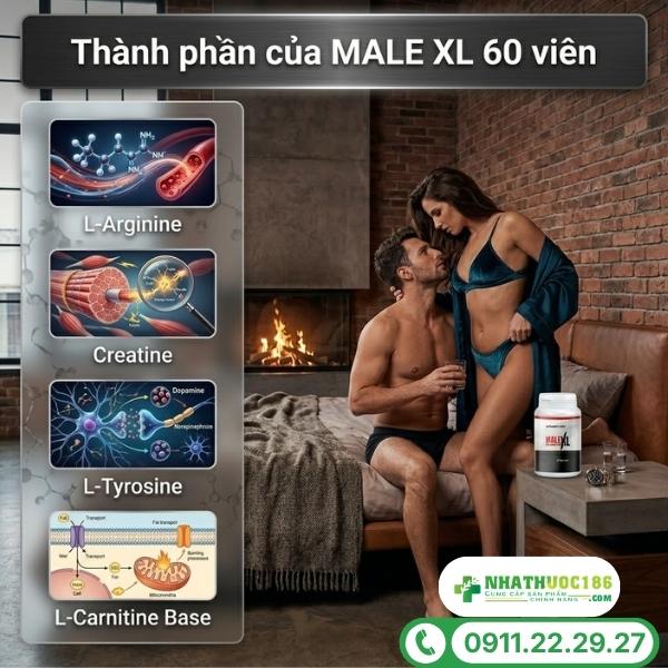 Thành phần tự nhiên trong viên uống MALE XL 60 viên