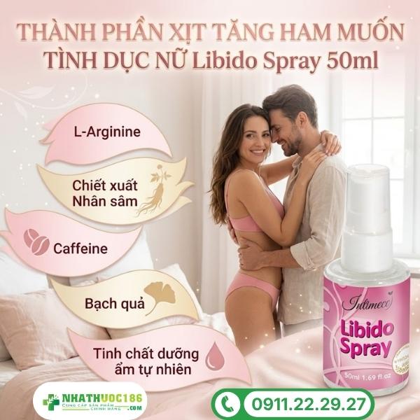 Thành phần tự nhiên trong nước xịt Libido Spray 50ml