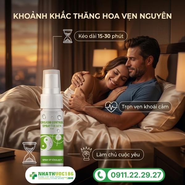 Công dụng vượt trội của nước xịt Orgasm Control Spray 15 ML