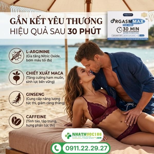 Thành phần tự nhiên trong viên uống Orgasm Max For Men 2 viên
