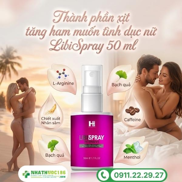 Thành phần tự nhiên trong nước xịt LibiSpray 50 ml