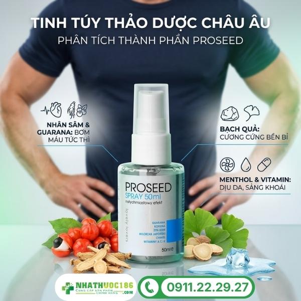 Thành phần tự nhiên trong nước xịt Lovely Lovers Proseed Spray 50 ml