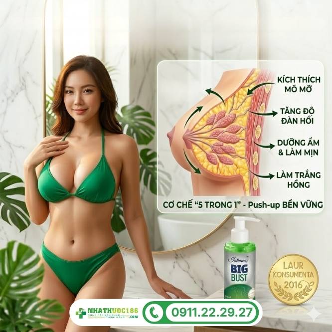 Công dụng gel làm tăng kích thước vòng ngực Big Bust