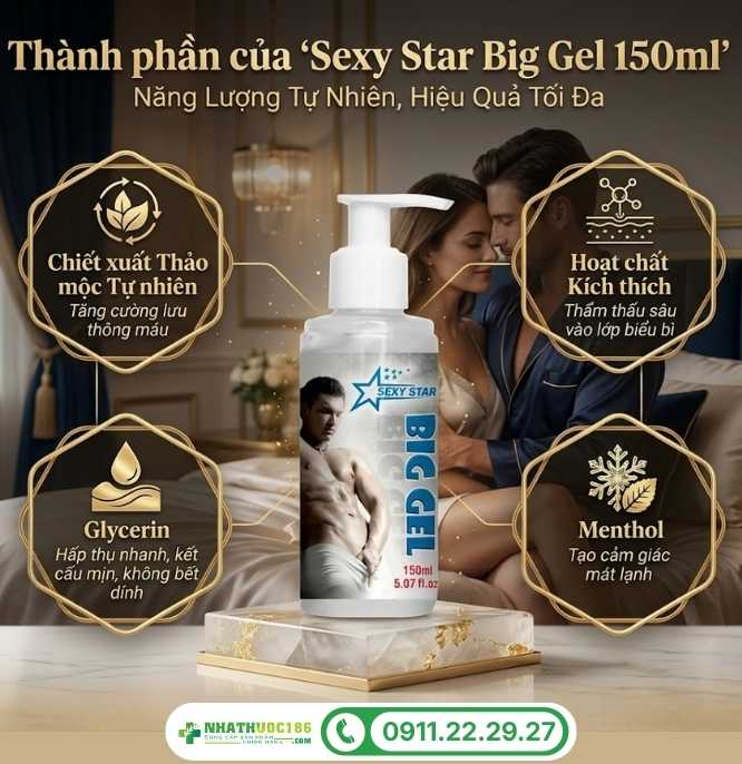 Thành phần tự nhiên có trong Big Gel 150ml