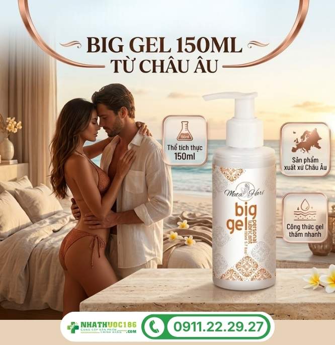 Giới thiệu sản phẩm Big Gel Personal Lubricant 150ml