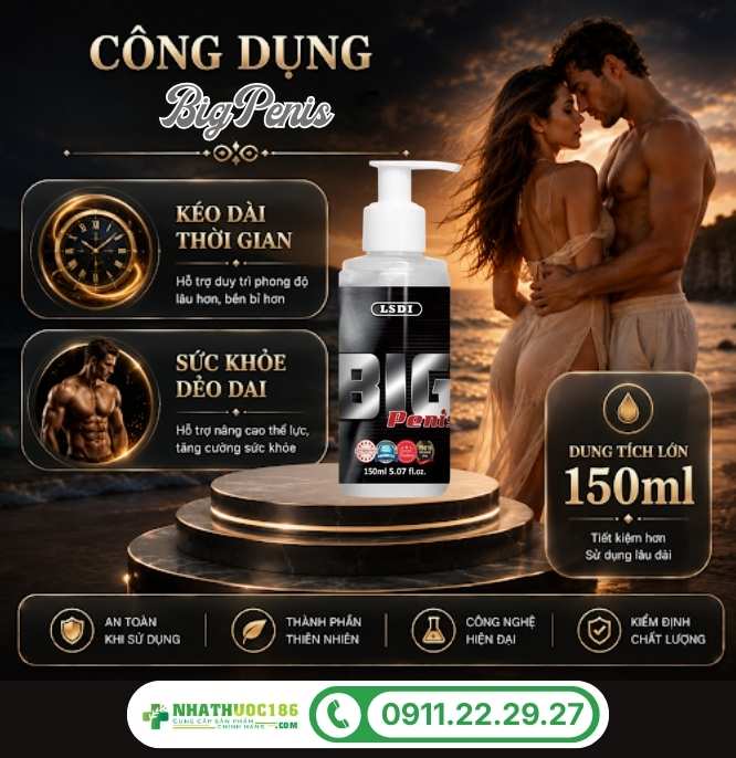 Công dụng vượt trội của Big Penis 150ml