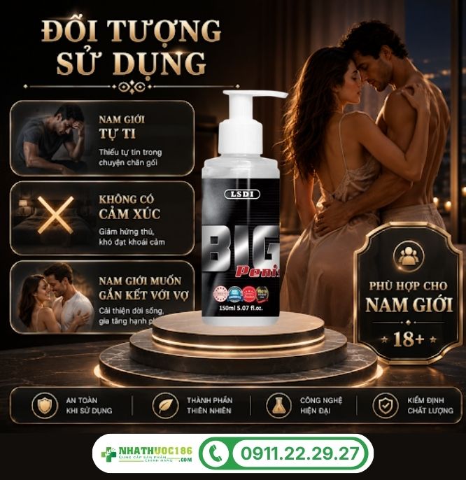 Đối tượng sử dụng Big Penis 150ml