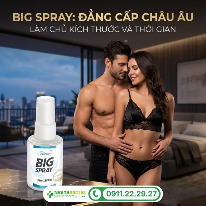 Chai xịt tăng kích thước dương vật Big Spray 50ml là gì?